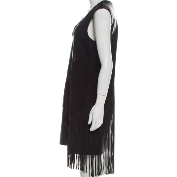 Derek Lam 10 Crosby black real leather suede dress - Picture 14 of 14